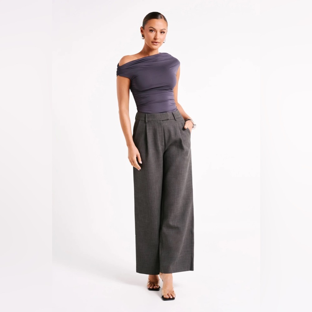 Meshki Natalie Wide Leg Pant, Size M, Charcoal, NWT, Retail $99